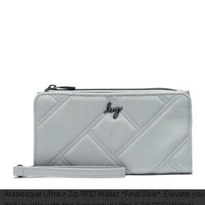 Lug Arabesque Ultra X RFID Zip Wallet in Cloud Grey